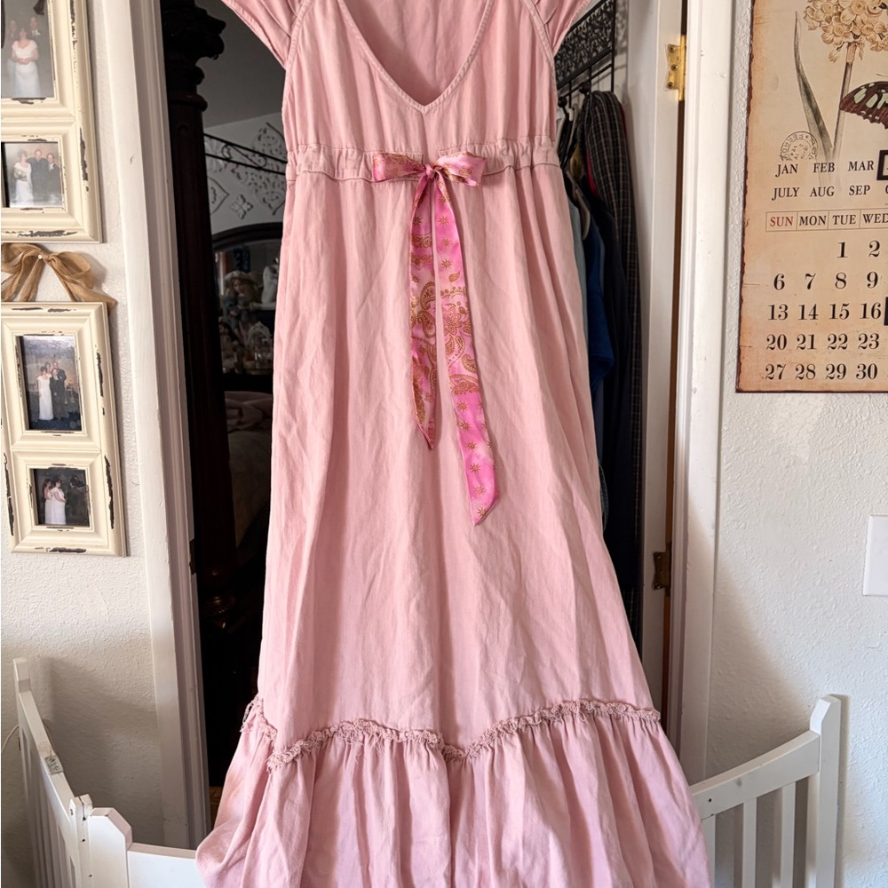 Free People Roucha Denim Maxi Dress